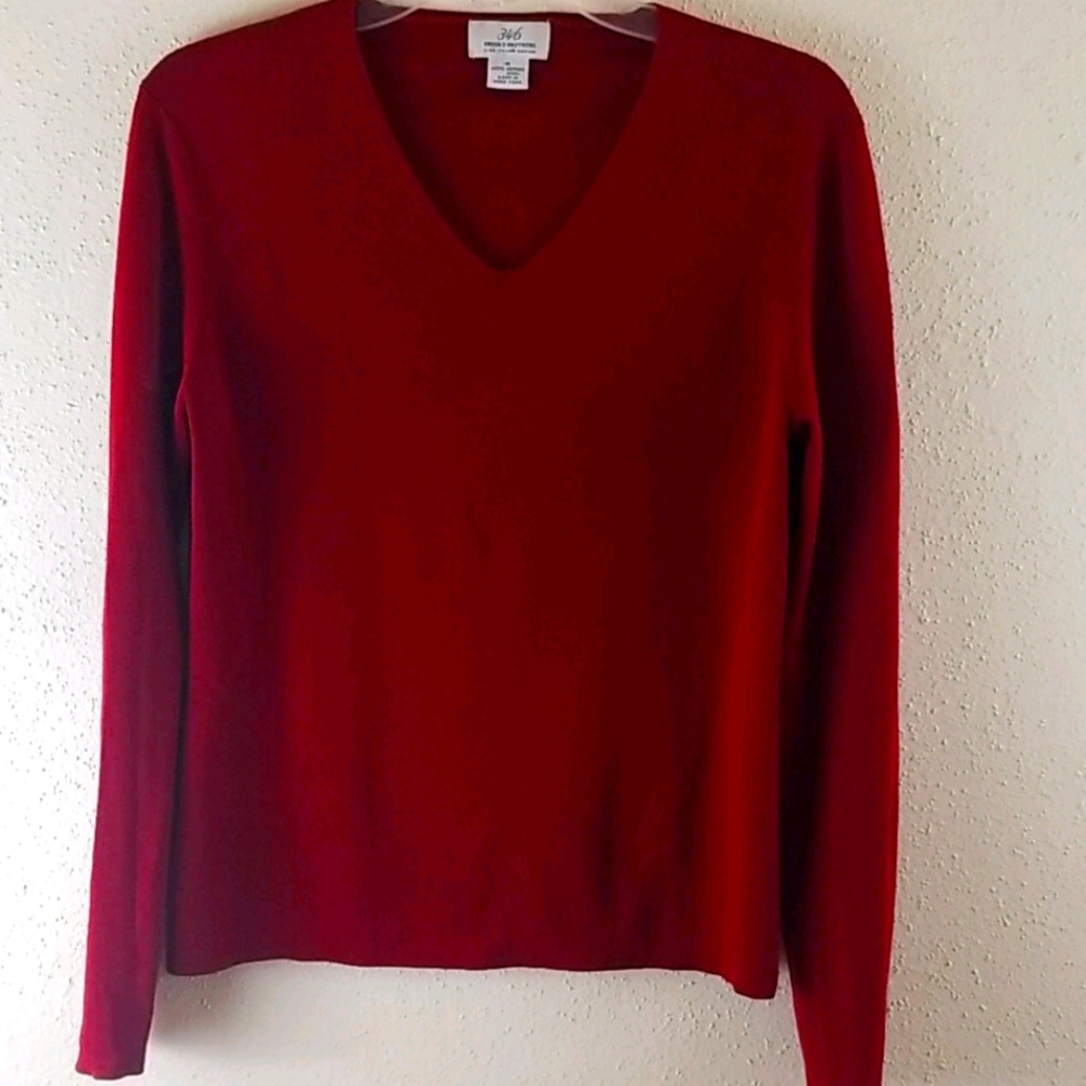 Brooks Brothers 100% Merino Wool Red cardigan